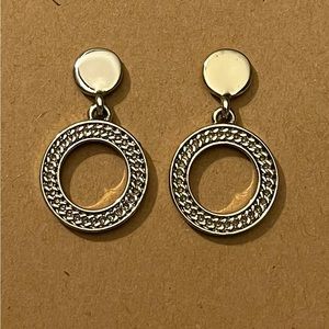 DKNY silver tone earrings